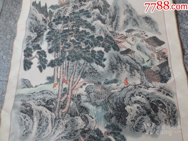 559号老山水画落款荆清17568cm