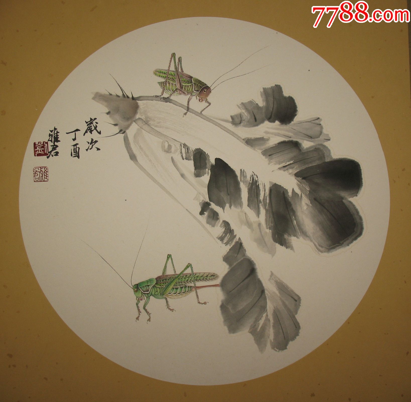 刘雅君国画草虫