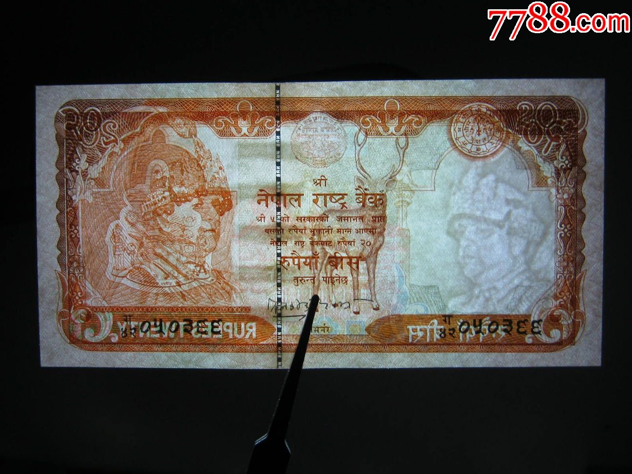 尼泊尔20卢比2002年全新unc外国钱币包真钞