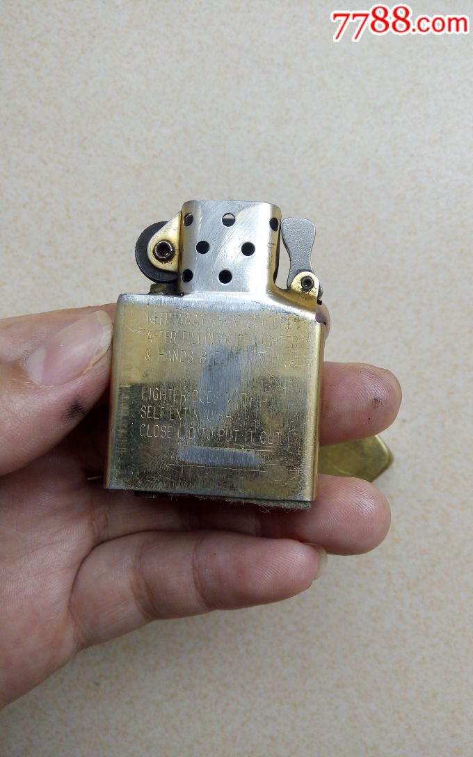 zippo02铜火机二手老打火机铜打火机老火机铜旧打火器