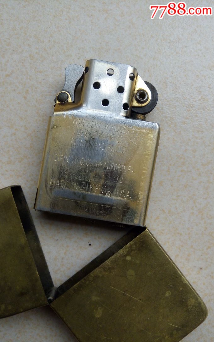 zippo02铜火机二手老打火机铜打火机老火机铜旧打火器