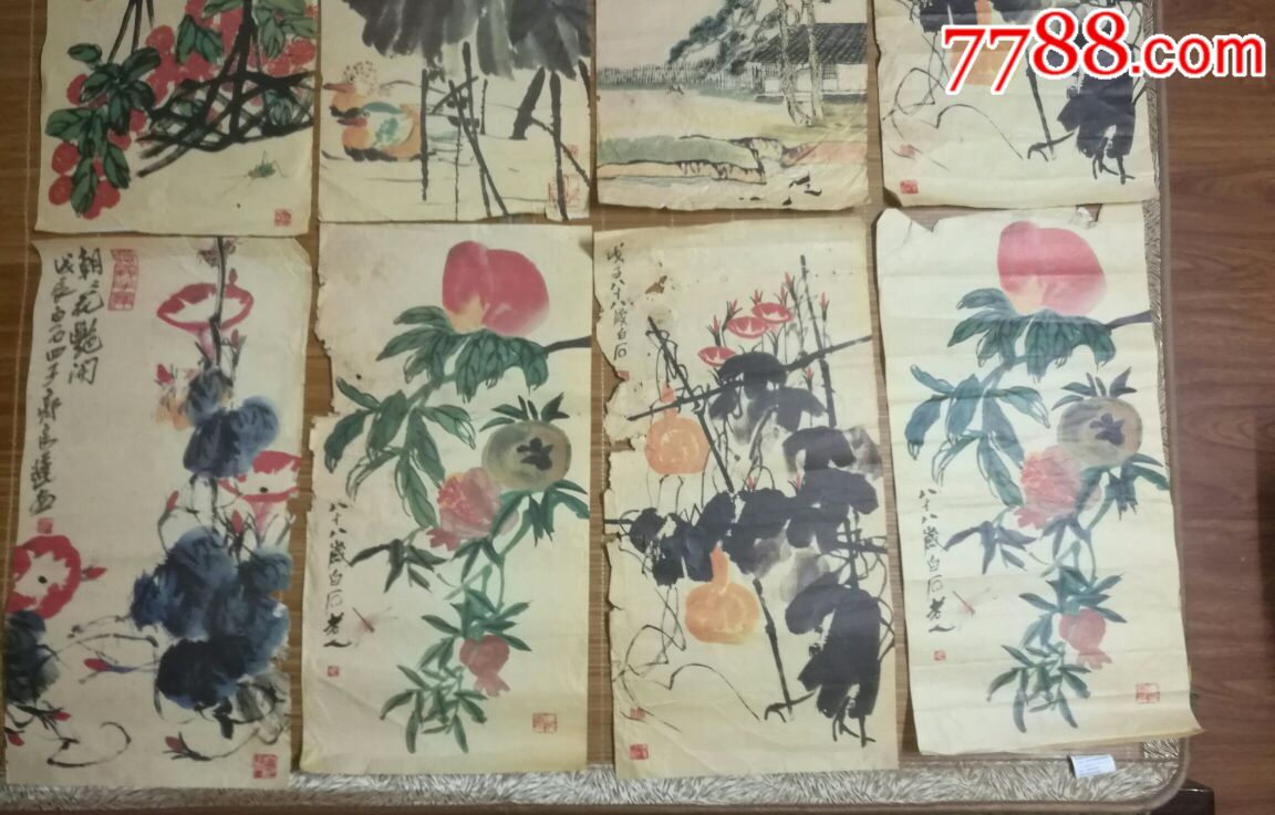 挂历画--齐白石作品8幅