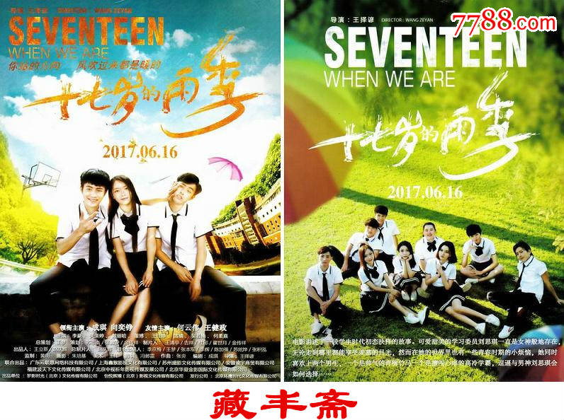 a4电影宣传单《十七岁的雨季》2017.6.16