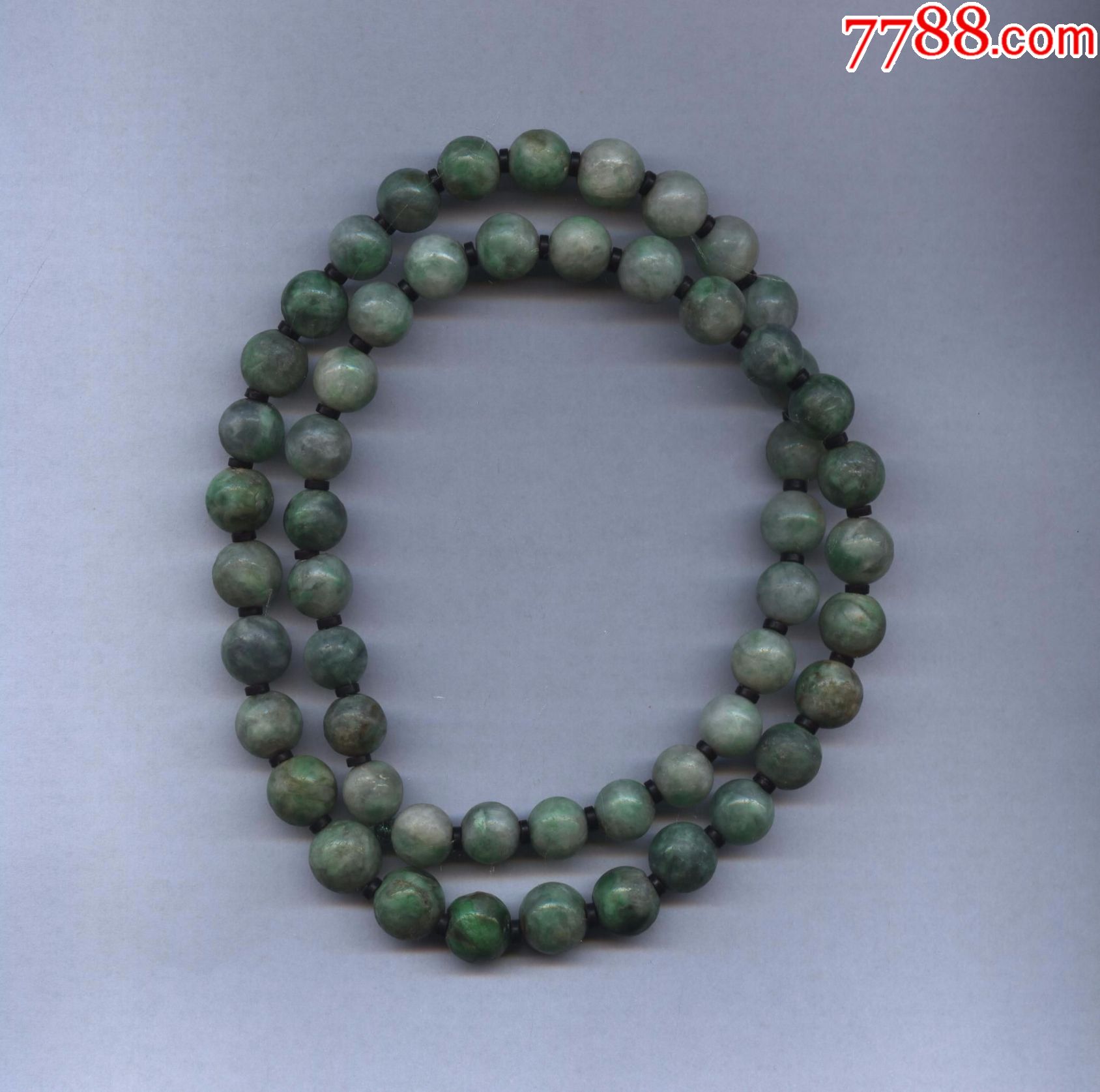 清代出土老翡翠佛珠[54粒]