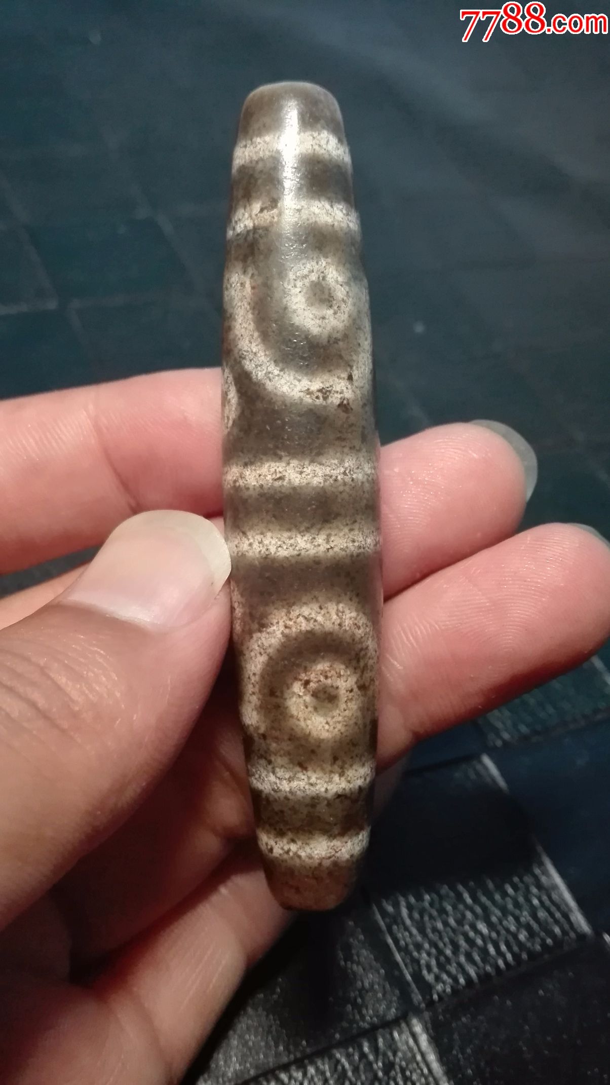八眼朱砂老天珠