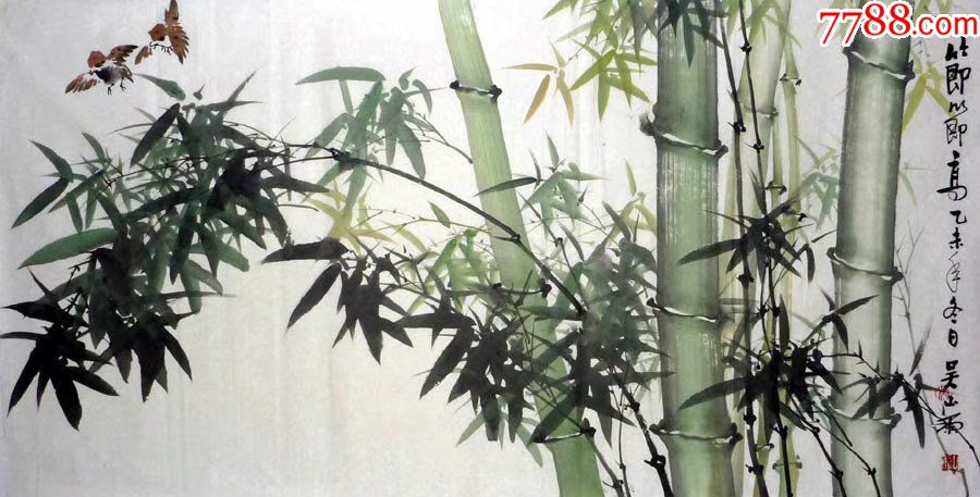 吴林德·四尺彩竹墨竹05