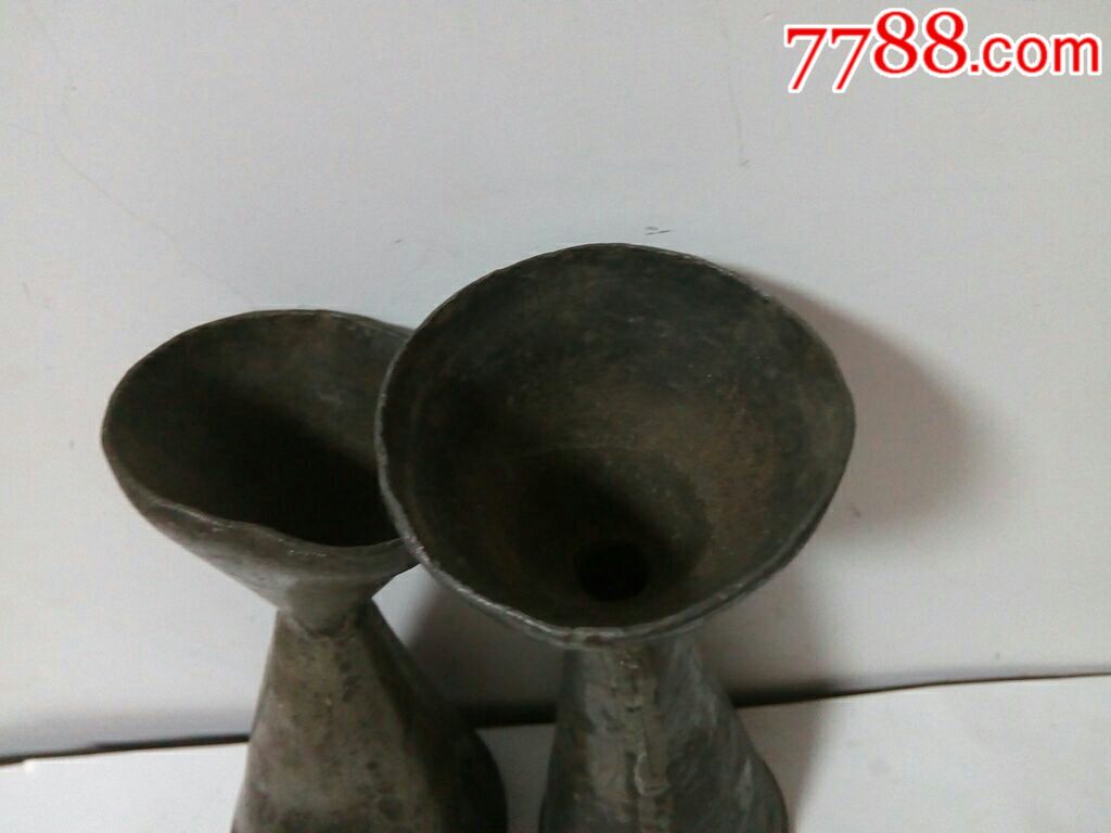 老锡酒壶一对