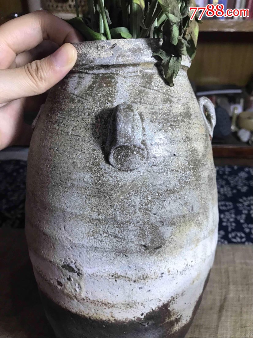 古董古玩收藏杂项清代陶罐陶器花瓶罐子