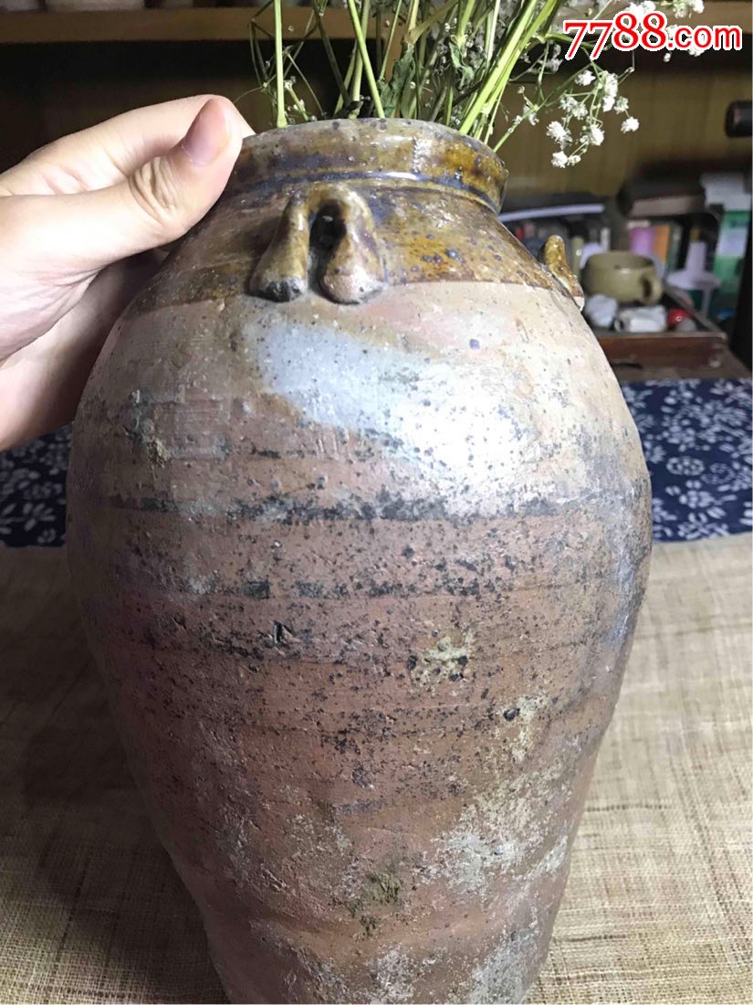 古董古玩收藏杂项清代陶罐陶器罐子