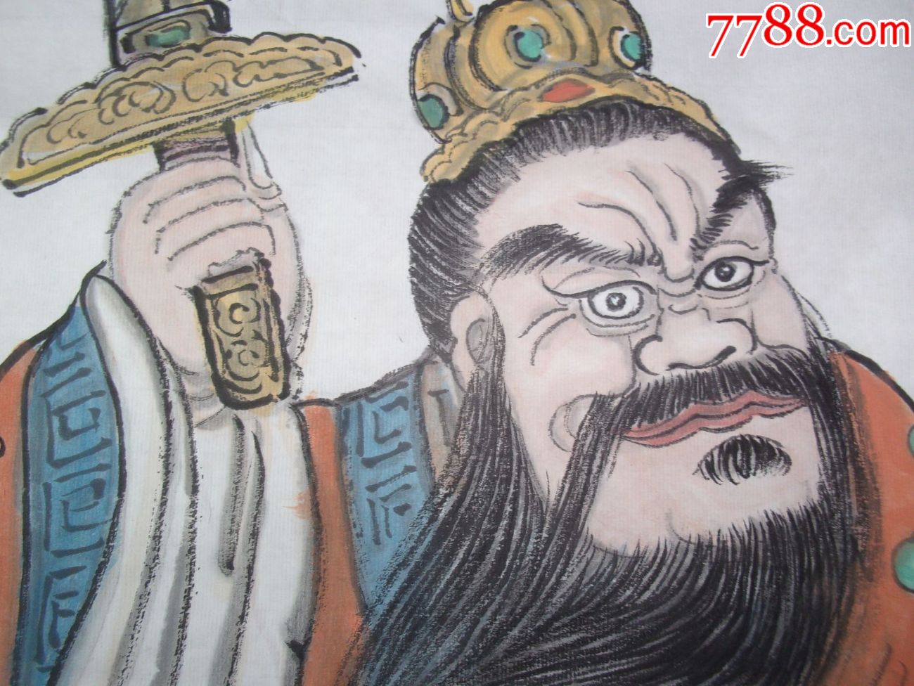 保证纯手工画的四尺中堂画大尺寸人物画国画张天师画像张天师神像