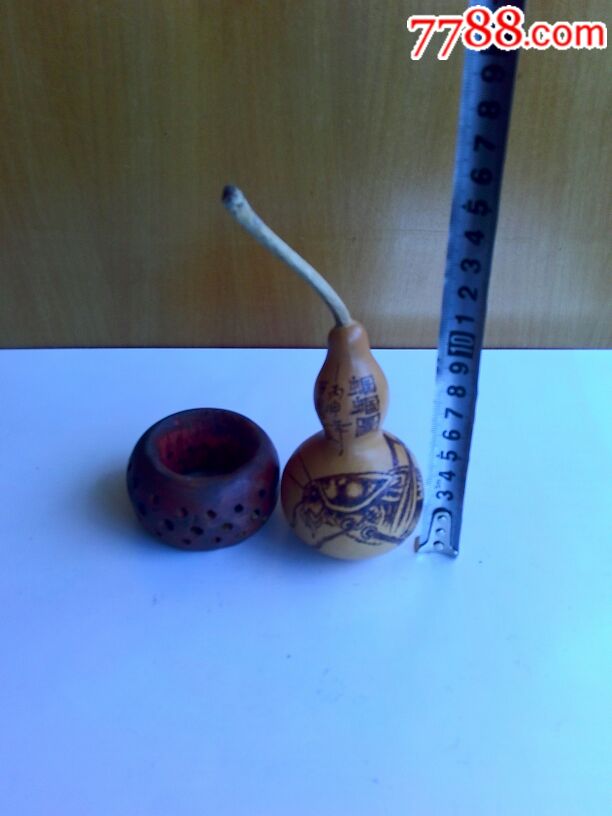 小葫芦烙画【蝈蝈】图,烙画/烫画,葫芦烙画,21世纪10年代,其他图案,未
