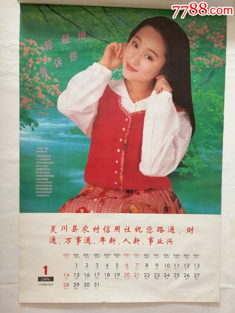 杨钰莹毛宁1996金童玉女挂历