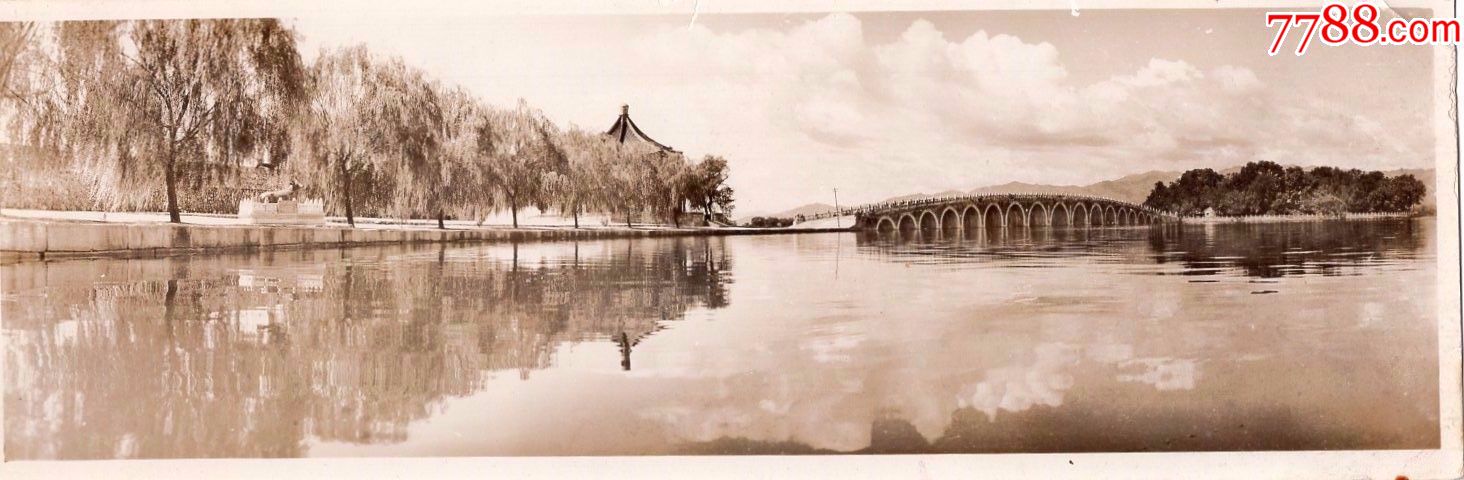 风景老照片10枚(每片后均有名称)尺寸:250mm*90mm【老上海怀旧居】_第