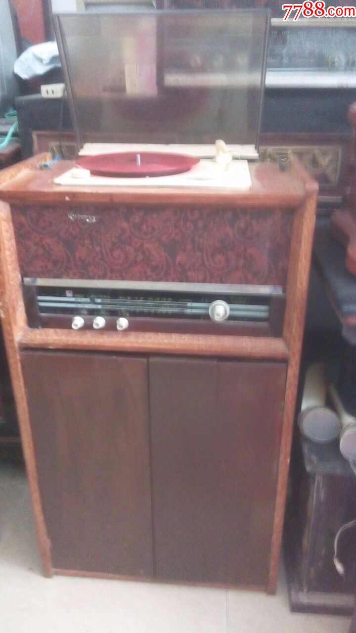老式落地电子管唱机可唱mp3古董老物件真品古玩民俗老货收藏
