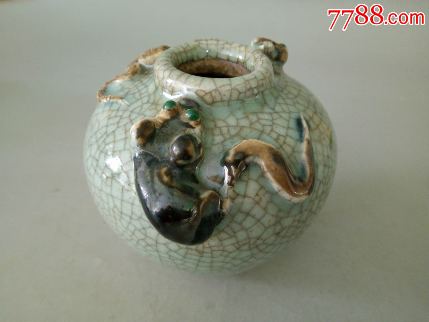 一件乡下收的宋代蓝釉瓷蛇鼠罐