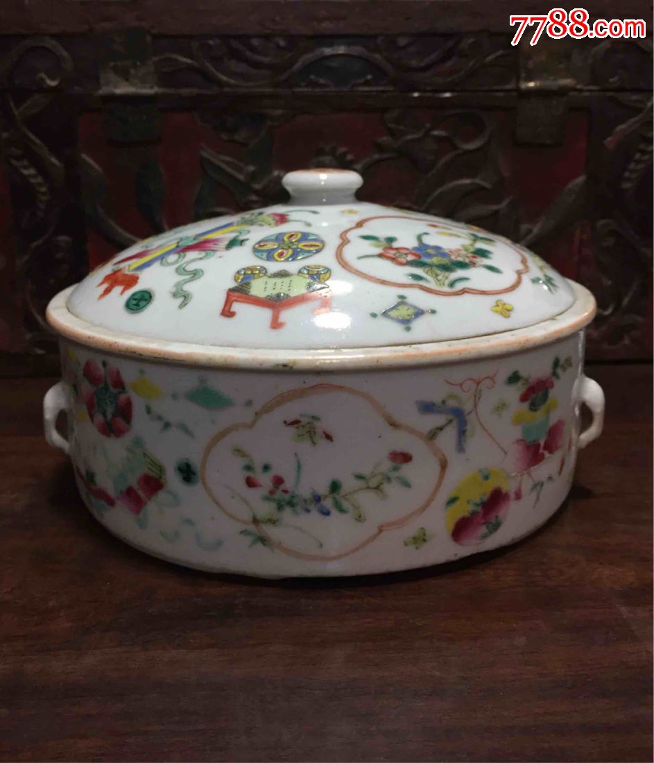 同治粉彩一品锅(大开门精美品)