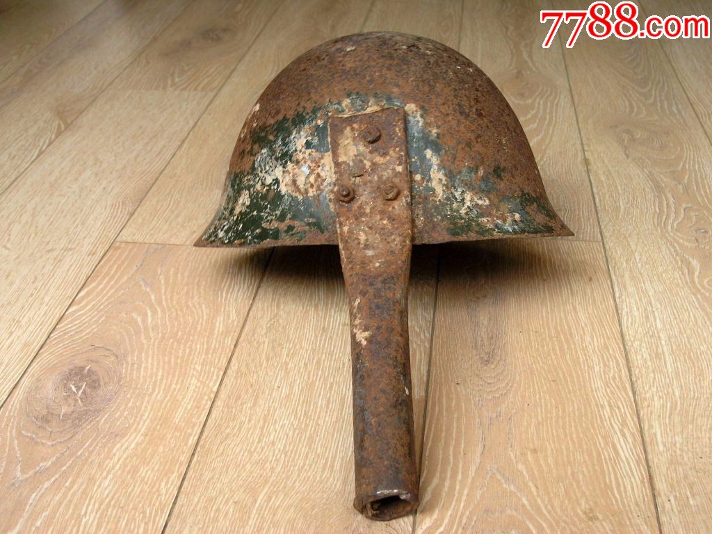 抗战收藏170803-边疆人民改造成粪瓢的日军真品90钢盔侵华罪证
