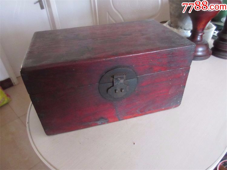 老钱匣子拜帖信件首饰书箱木盒子厚重结实小木箱收藏品怀历史记忆