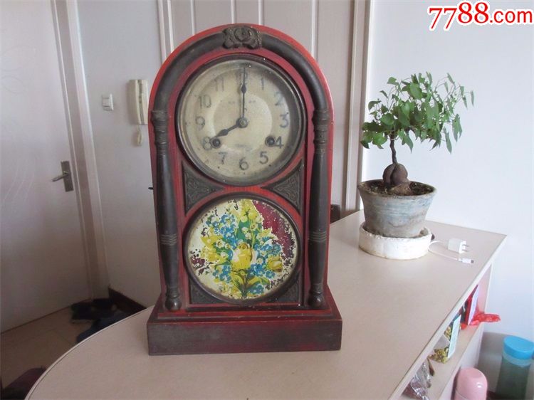 百年老钟表老字号烟台钟表厂宝字牌座钟表挂钟包老收藏品历史记忆
