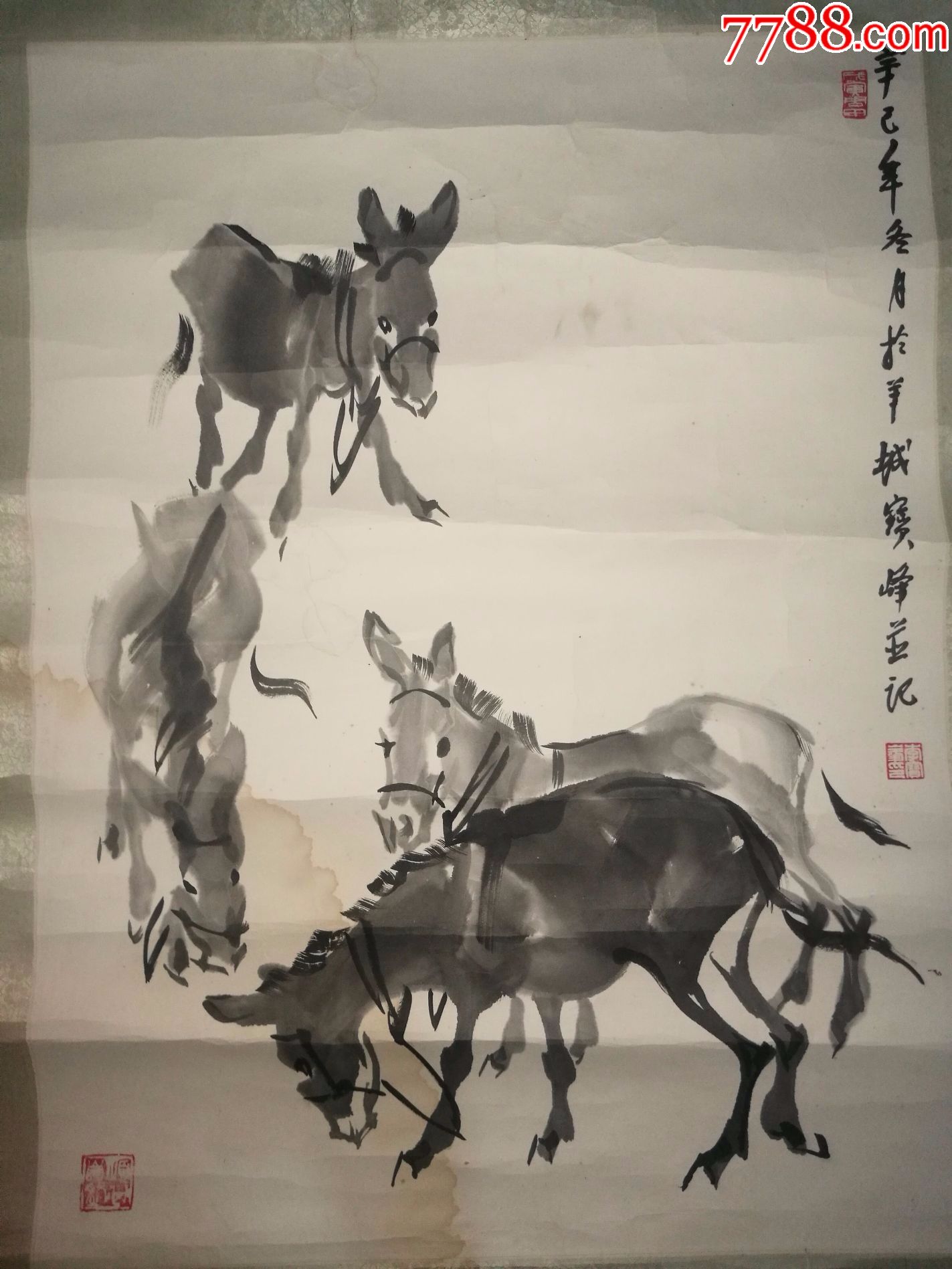 李宝峰《驴》_花鸟国画原作_第1张_7788字画网