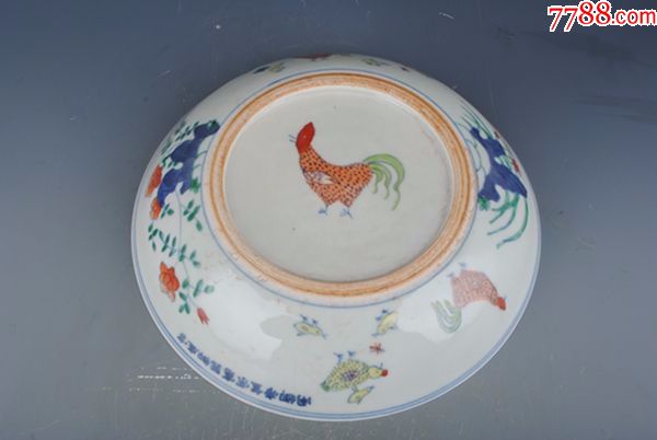 明代成化斗彩宫廷御器宪宗皇帝御用小鸡全家福