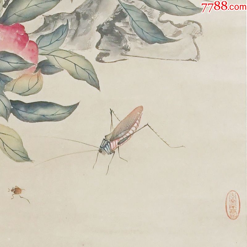 草虫居廉中堂画真手工绘国画风景山水人物名人字画装饰画