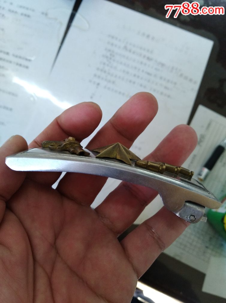 手工制作白钢皮带扣