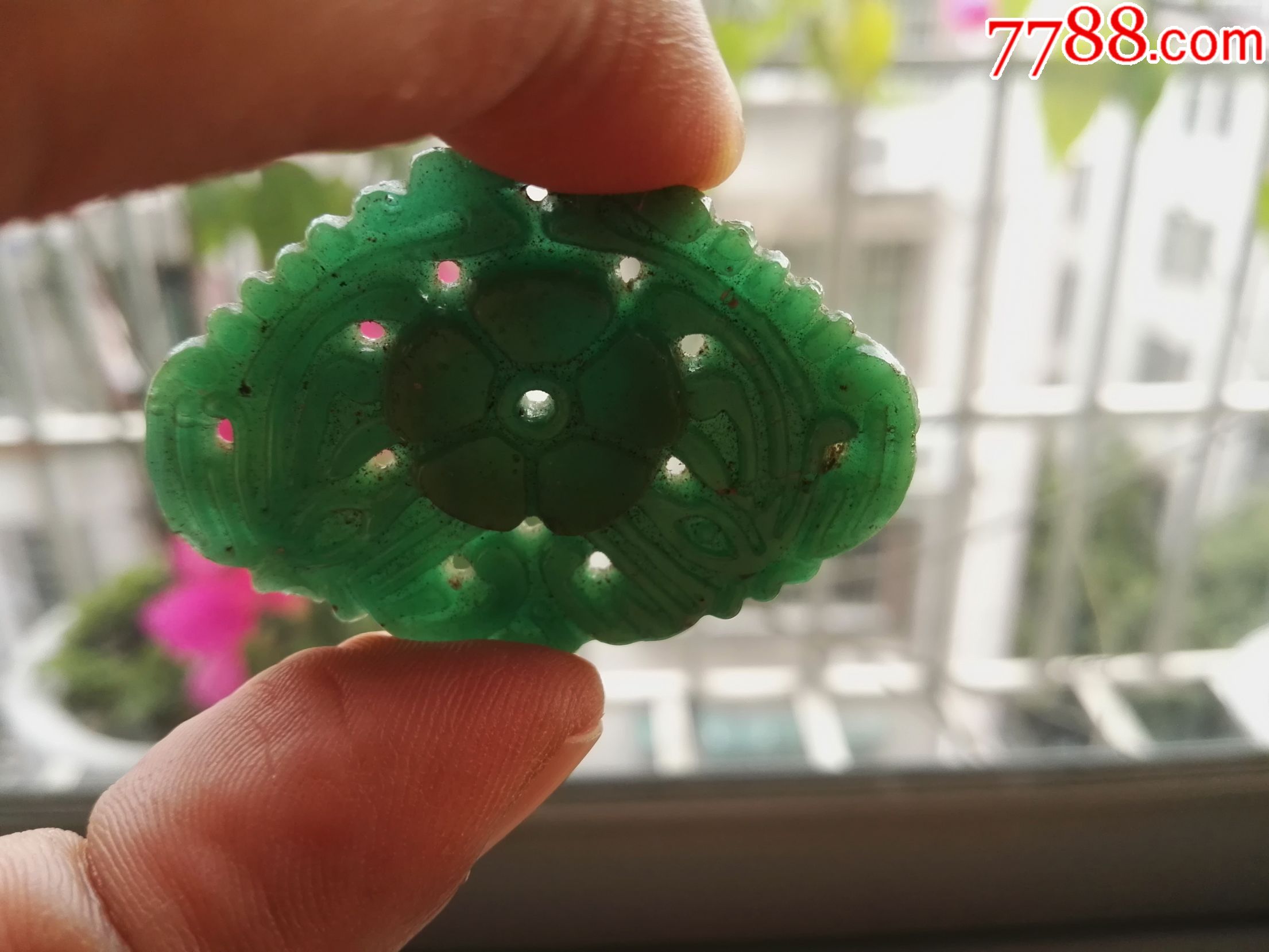 清代琉璃(料器)帽花_琉璃饰品_玩玩也好【7788收藏