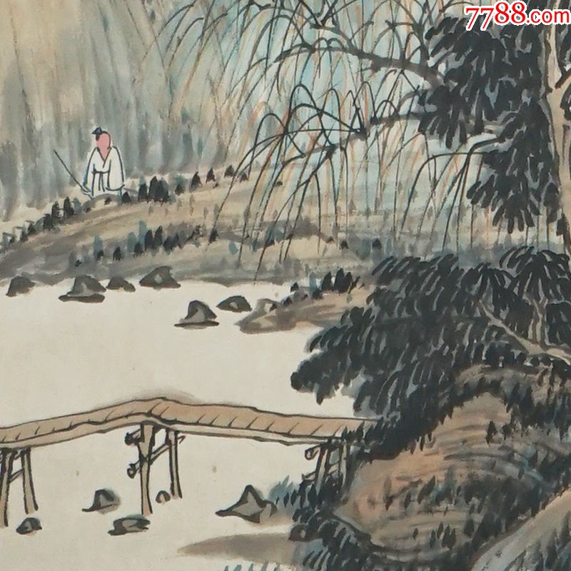 秋山访友图黄君碧中堂画真手工绘国画风景山水人物名人字画装饰画