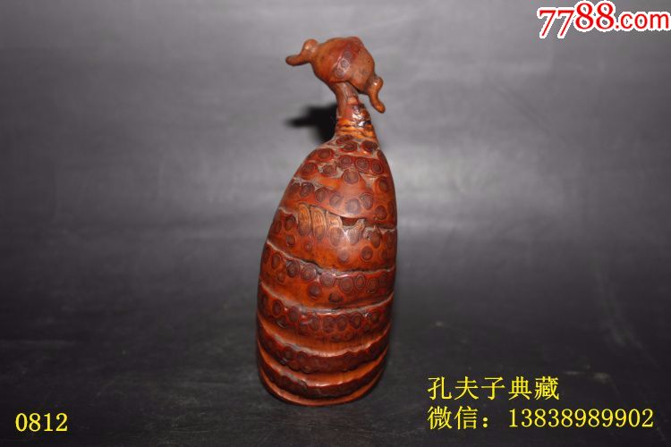 清代老竹雕竹根雕罗汉头摆件全手工雕刻包浆漂亮古玩收藏