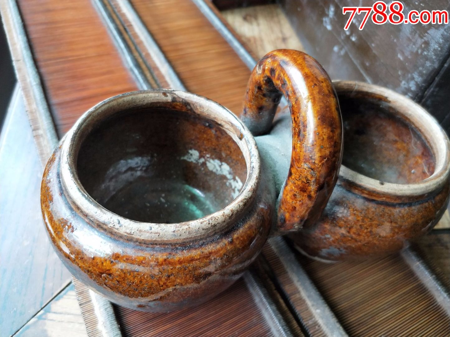 清代民国酱釉陶罐陶器瓷器插花小罐花瓶