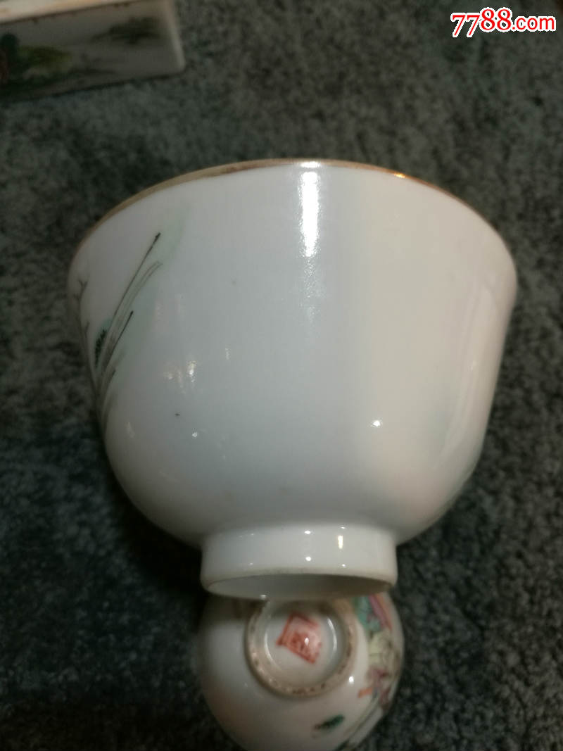 清代粉彩小碗包老古玩瓷器老货古董摆件旧货收藏_价格2100.