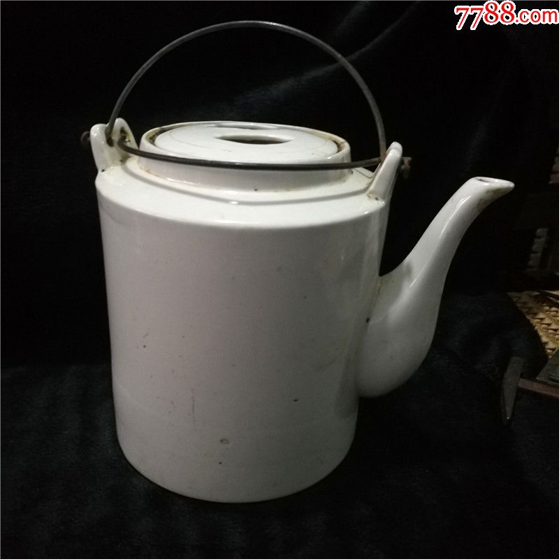 文革老茶壶大花卉茶壶农村收购古玩老瓷器包真古董民俗老物件