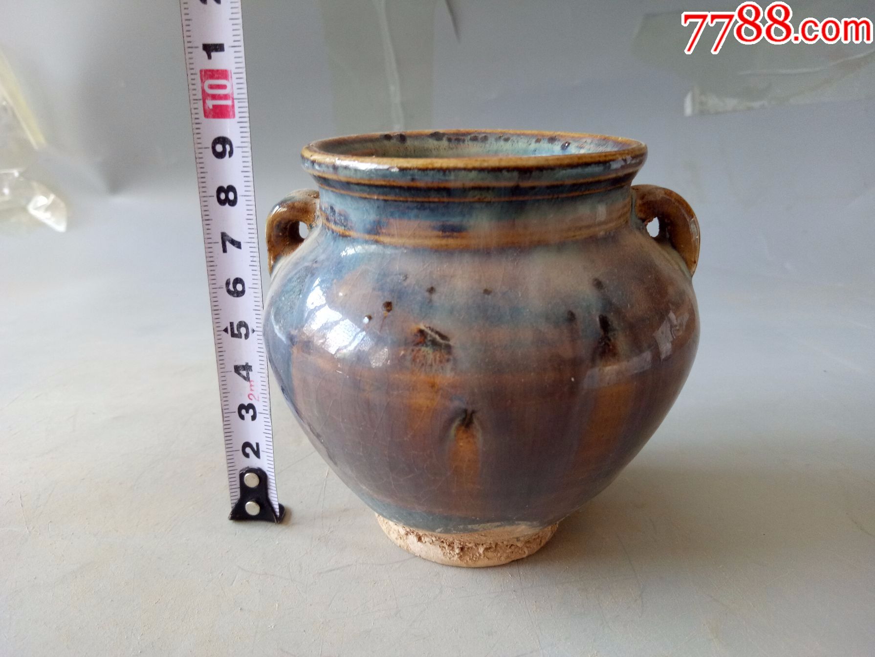 一件乡下收的酱釉双耳瓷罐