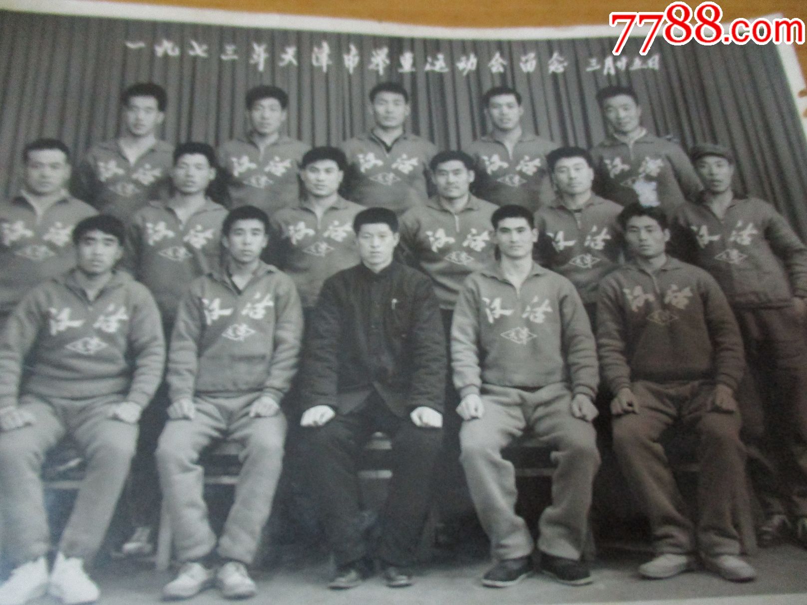 天津汉沽老照片:一九七三年天津市举重运动会留念(3张