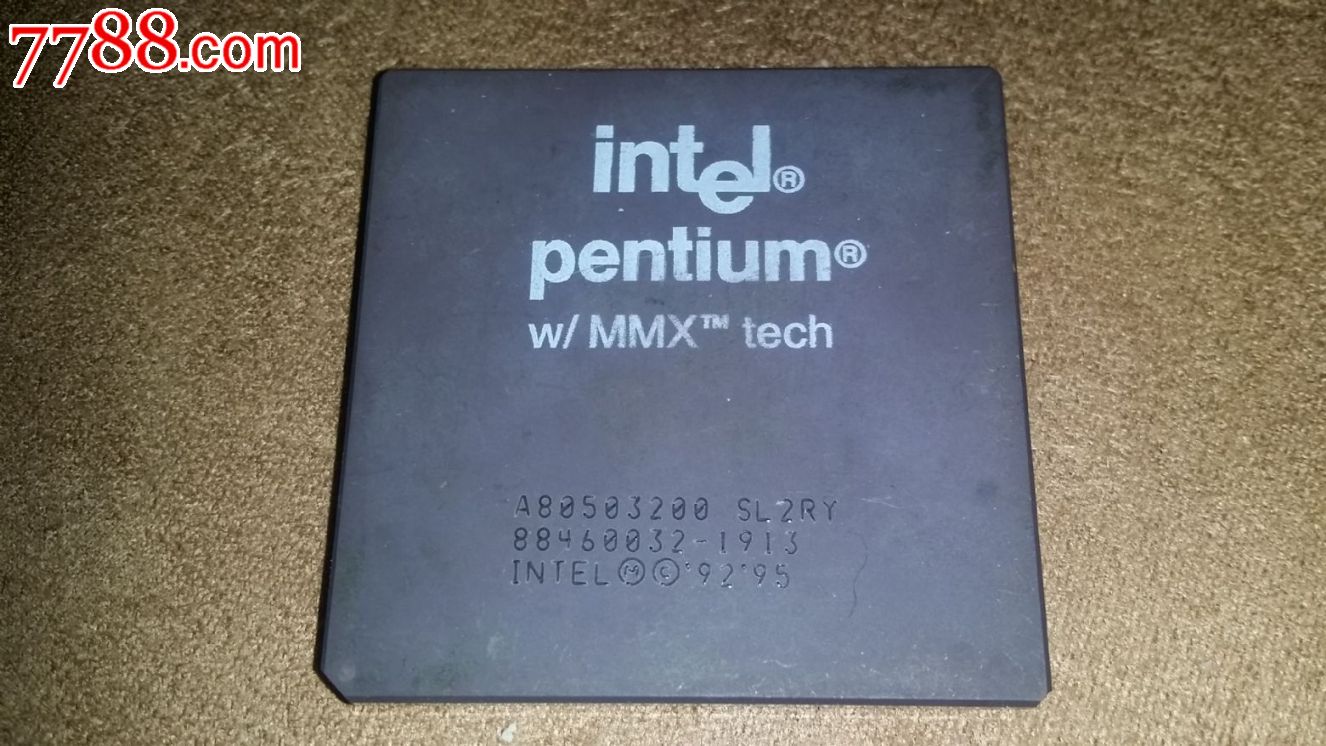 Intel古董cpu,奔腾MMX,产地;马来西亚
