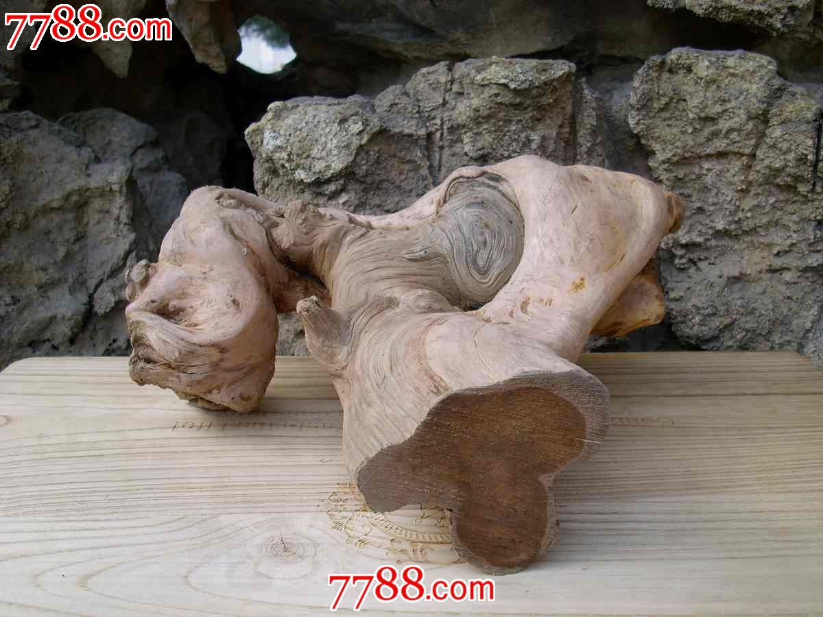 太行山天然崖柏阴阳料原木根摆件-根艺木雕刻木玩原料饰品
