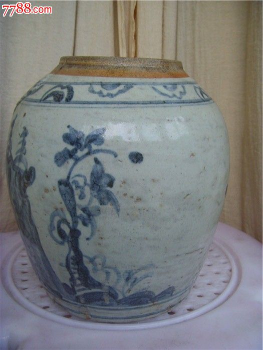 明代青花破大罐