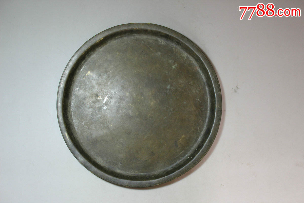 清全品包浆老铜茶盘