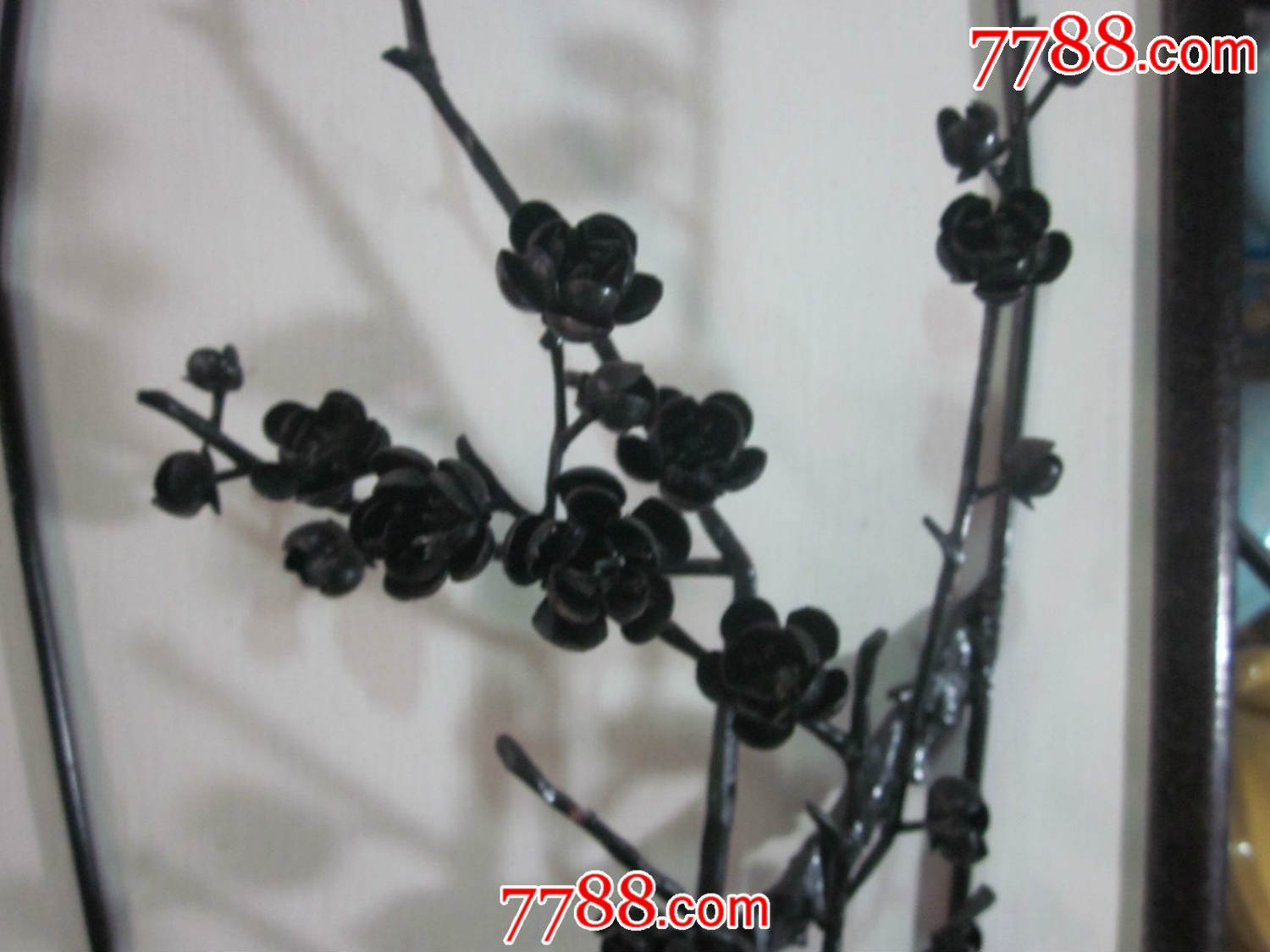 80年代芜湖铁艺画《梅花》纯铁手工锻造长53cm,宽23cm