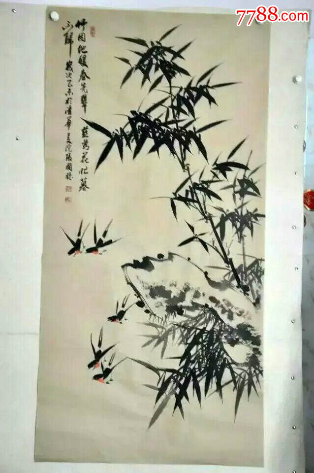 画竹名家张国稳竹画作品二_议价_第1张_7788收藏__中国收藏热线