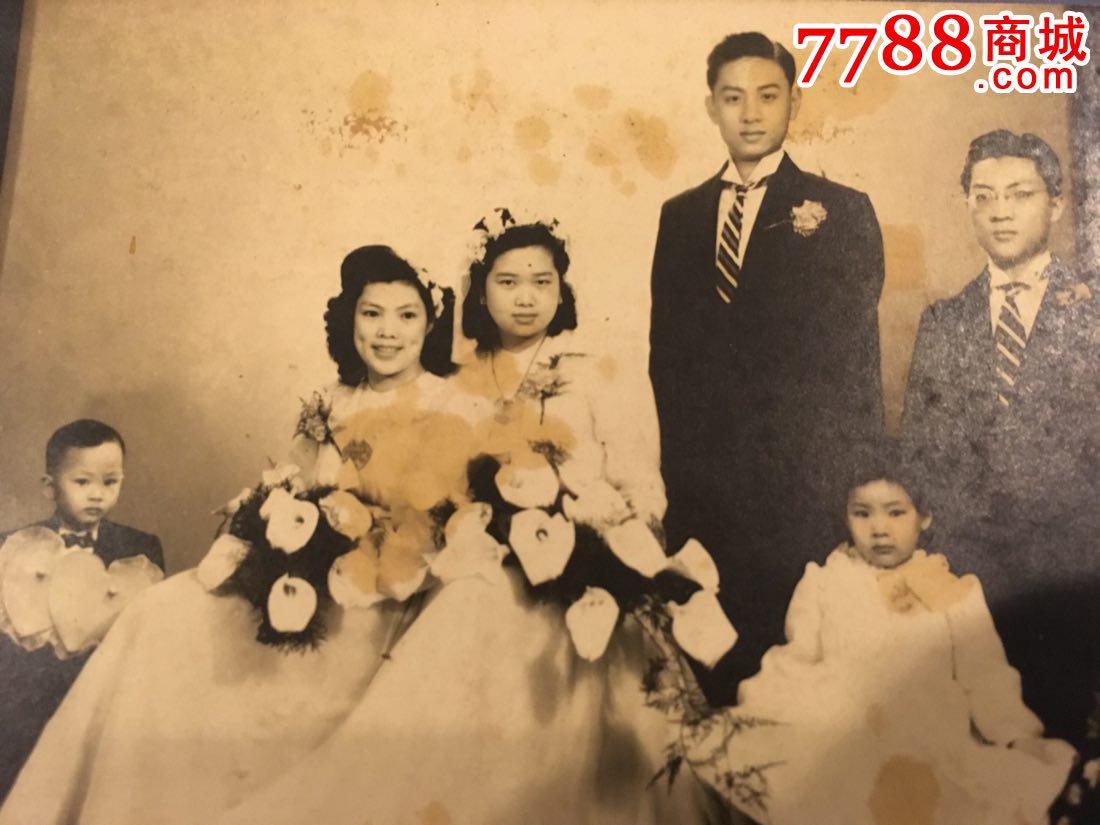 民国西式婚礼婚纱照-两幅一起