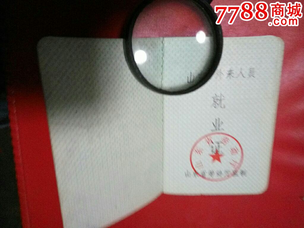 97年山东省劳动厅监制【山东省外来人员~就业