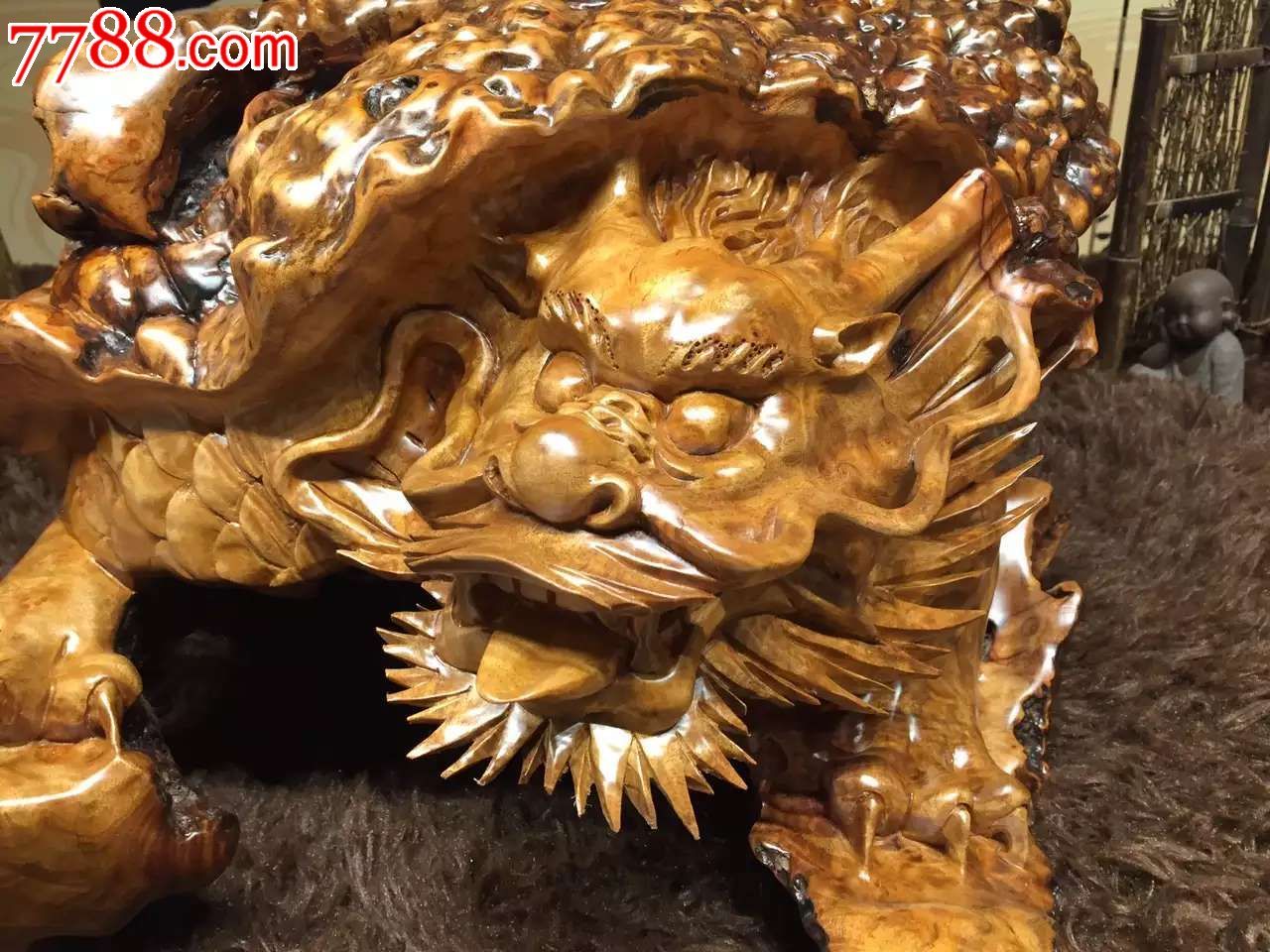 樟木榴龙龟-价格:0.0000元-se38107218-木雕摆件-零售
