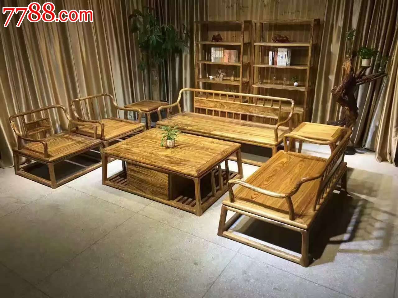 乌金木沙发七件套现货