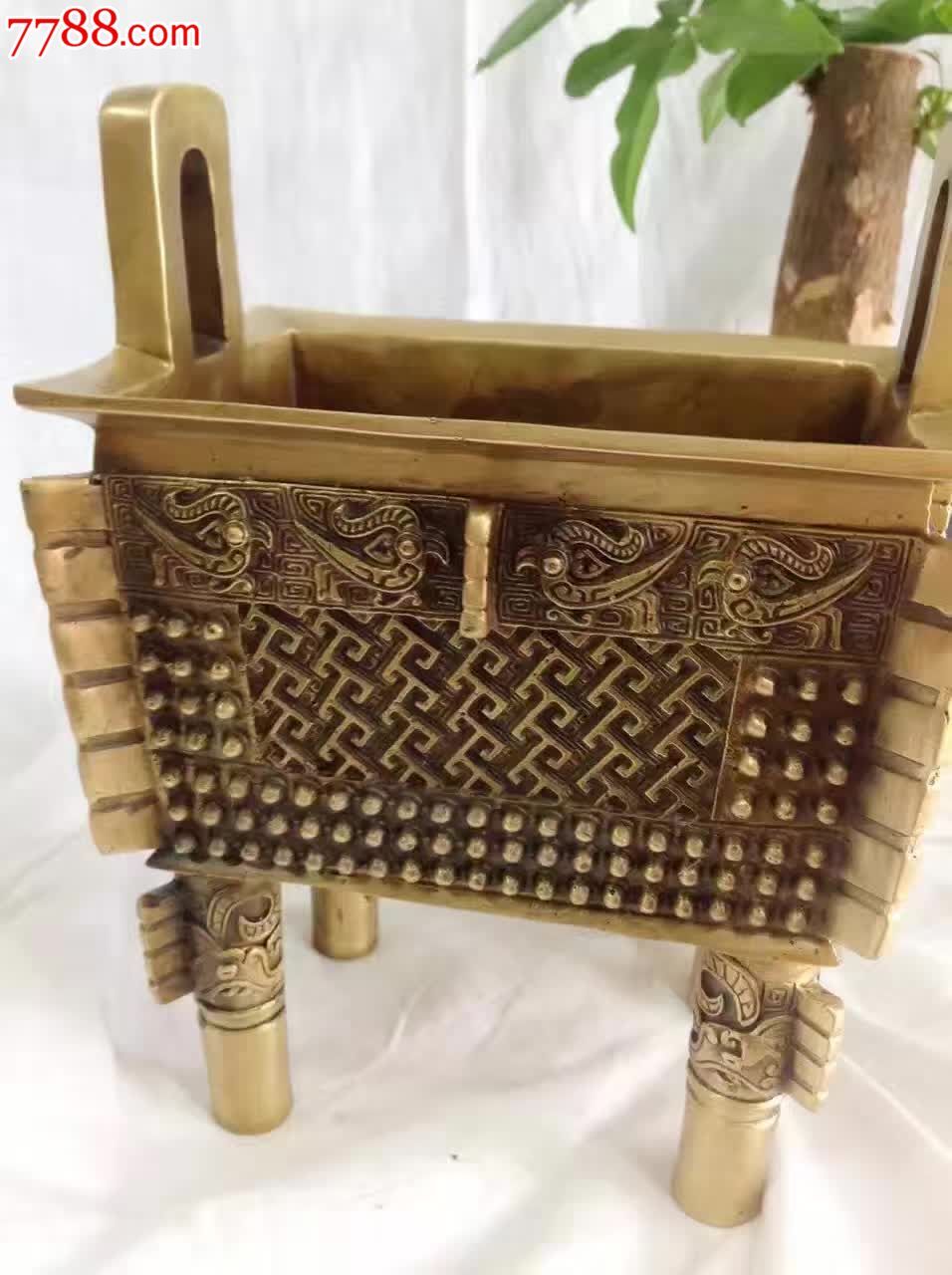 父戊方鼎黄铜重量约3