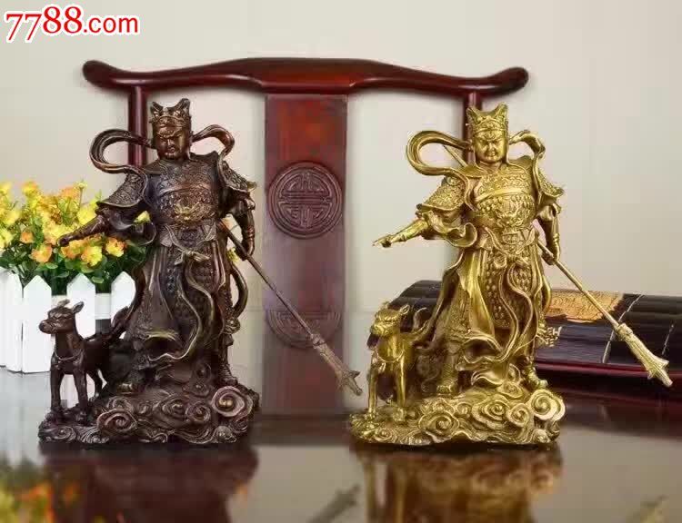纯铜二郎神摆件一尊不
