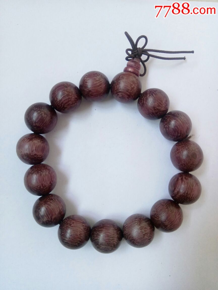 木中"紫罗兰"美誉的巴西紫苏木手串15mm