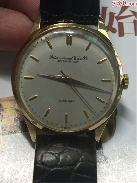 古董18k金万国iwc手表