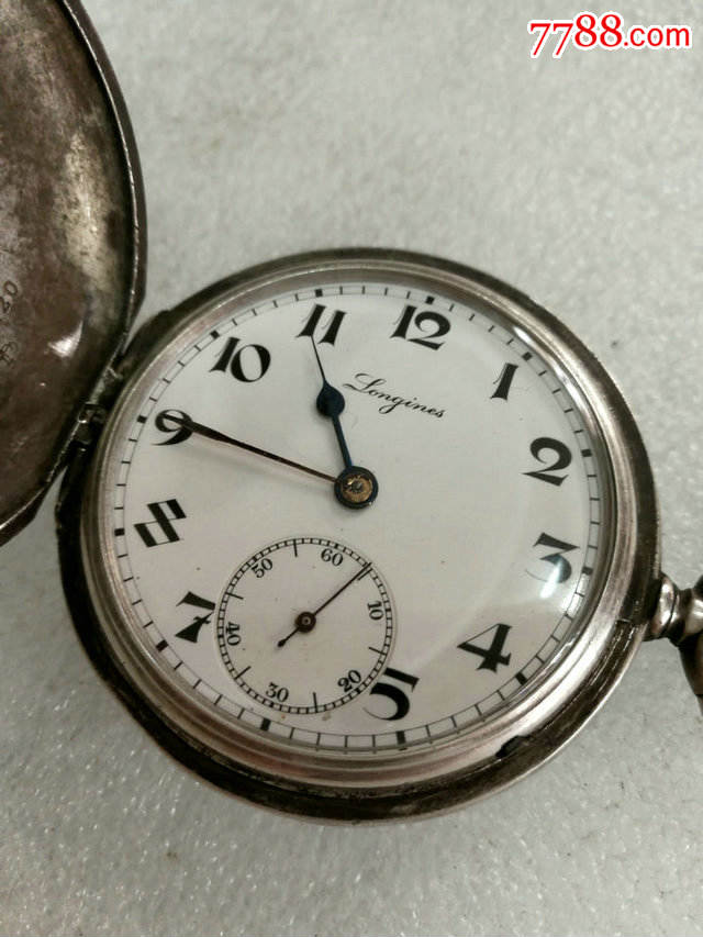浪琴longines,古董纯银机械,老怀表,走时稳定,精致的收藏